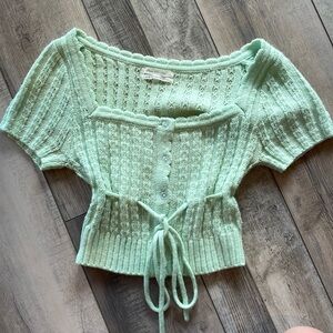 Urban outfitters green knitted top